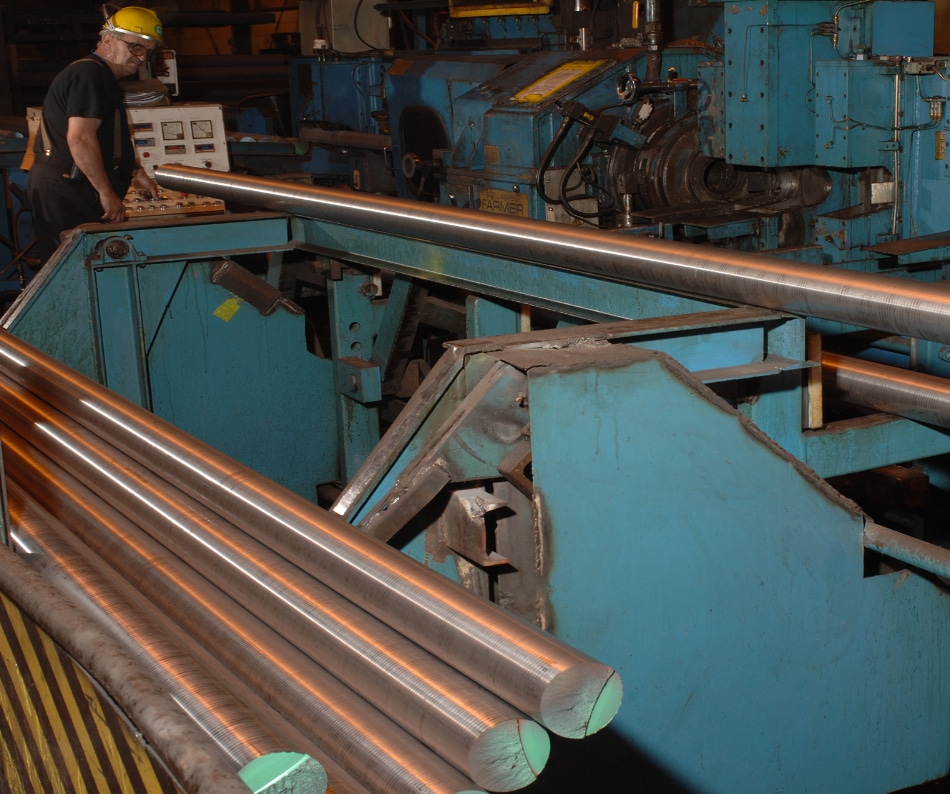 A still image showing the process of turning iron rods